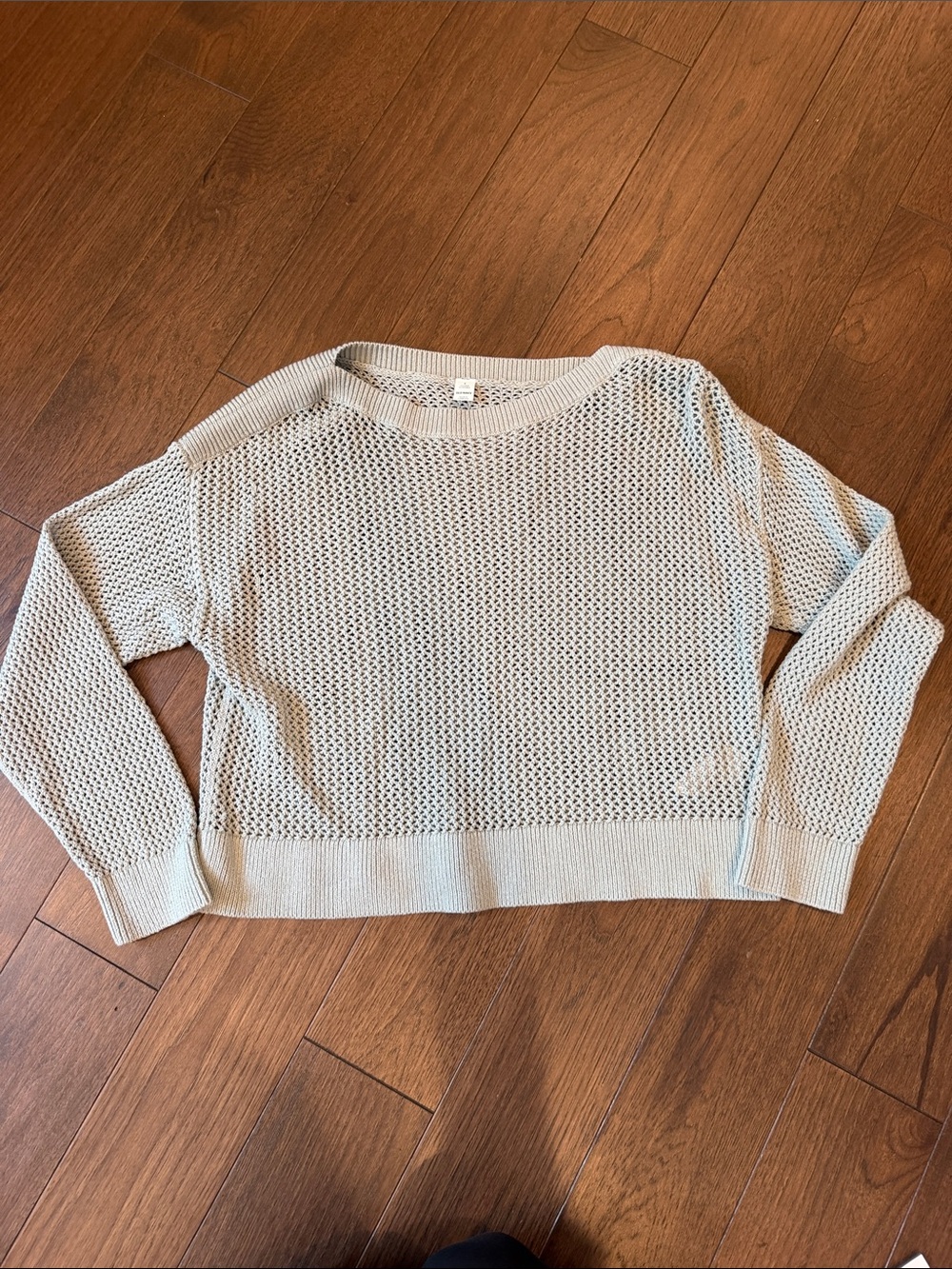 Old Navy Sage Green Open-Knit Crewneck Sweater Size Small - P303